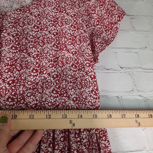 Sycamore Short Sleeve Floral Babydoll Midi Dress - Picture 6 of 14